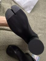 Real leather women tabi split toe ninja ankle boots – Bild 4