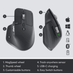 Logitech MX Master 3 Wireless Bluetooth Gaming Mouse – Bild 5