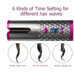 Cordless Rechargeable Auto Rotating Hair Curler With LED Display – Bild 4