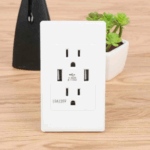Smart House Dual USB Wall Socket US Plug -White