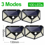 100 LED Outdoor Waterproof PIR Motion Sensor LED Solar Wall Lights – Bild 2