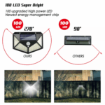 100 LED Outdoor Waterproof PIR Motion Sensor LED Solar Wall Lights – Bild 3