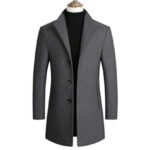 High Quality Men Coats Autumn Winter Solid Color Men's Wool Jacket