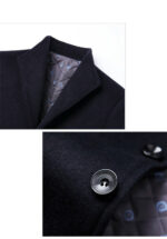 High Quality Men Coats Autumn Winter Solid Color Men's Wool Jacket – Bild 4