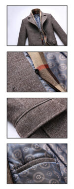 Men's Winter Coats Thick Cotton Wool Jackets – Bild 5