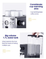 Espresso Coffee Maker Stainless Steel Italian Coffee Machine – Bild 4