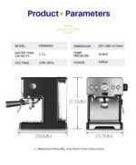 Espresso Coffee Maker Stainless Steel Italian Coffee Machine – Bild 5