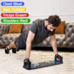 Faltbares 9-in-1 Liegestützbrett – Home-Gym Trainingsgerät – Bild 2