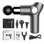 Mini Massagepistole mit 32 Geschwindigkeitsstufen – LED Deep-Tissue Muskelmassagegerät