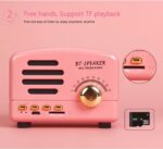 Retro Wireless Mini Speakers Stereo Bluetooth Speakers – Bild 3
