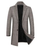 Fashion Plaid Single Breasted Jackets Men's Wool Coats – Bild 2