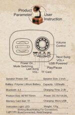Retro Radio Wireless Mini Portable Bluetooth Stereo Speaker – Bild 6