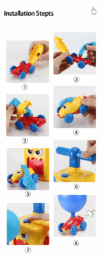 Air Power Balloon Car Toy for Children Gifts – Bild 6