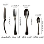 4pcs Stainless Steel Steak Knife Fork Spoon – Bild 2