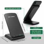 Fast Charging Vertical Wireless Charger Phone Desktop Stand – Bild 7