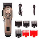 LCD Display Retro Skull Type Hair Clipper,Four Gears Titanium Alloy