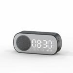 Music Alarm Clocks Mirror FM Radio LED Bluetooth Speaker – Bild 5