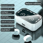 High Battery Wireless Bluetooth Headset Flashlight Touch – Bild 2