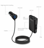 Back Seat QC3.0 2.4A3.1A 4 USB Car Charger With Cable A Clip – Bild 4