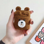 Plush Brown Bear Bluetooth Headset Case – Bild 4