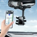 Rotatable Retractable Rearview Mirror Phone Holder For Car – Bild 8