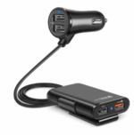 Back Seat QC3.0 2.4A3.1A 4 USB Car Charger With Cable A Clip – Bild 10