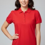 Women's Classic Red Short Sleeve Polo Shirt