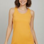 Women's Mustard Yellow Cotton Tank Top
