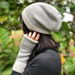 Gray Interwoven Alpaca Beanie – Bild 2