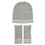Gray Interwoven Alpaca Beanie – Bild 4