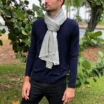 Gray Handloom Cashmere Scarf – Bild 2