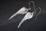Fern Leaf Earrings: 14K Gold Plated Sterling Silver Drop – Bild 5