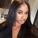 Brazilian Black Long Silky Straight Full Wigs Human Hair Heat – Bild 6