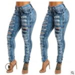 For cross-border Penghao quality jade waist hip and tight jeans