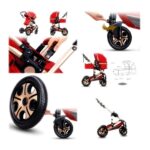 Luxury Baby Stroller 3 in 1 High view Pram foldable pushchair – Bild 6