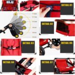 Luxury Baby Stroller 3 in 1 High view Pram foldable pushchair – Bild 4