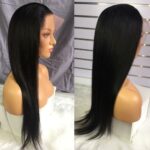 Brazilian Black Long Silky Straight Full Wigs Human Hair Heat – Bild 5