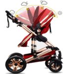 Luxury Baby Stroller 3 in 1 High view Pram foldable pushchair – Bild 5