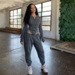 Damen Zweiteiliges Sport- & Freizeit-Set – Lässig, sportlich, langärmlig (Herbst)